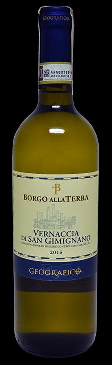 Wina Białe NAZWA: Borgo Alla Terra Vernaccia di San Gimignano SZCZEP: Vernaccia (100%) APELACJA: DOCG ROCZNIK: 2015 NAZWA: Vermentino SZCZEP: Vermentino (100%) APELACJA: