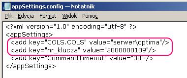 Jeżeli w Menadżerze Kluczy aktywowane są dwa klucze, przy czym tylko jeden z nich zawiera moduły dla Optima, a drugi moduły dla Pulpitu Menadżera lub e-sklep oraz oba klucze zostały wygenerowane dla