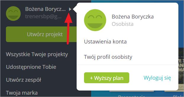 Kiedy wybierzemy Ustawienia konta, pojawi się poniższy widok. Jako pierwsza wyświetla się zawartość zakładki Informacje o koncie, z komunikatem, że nie potwierdziliśmy założenia konta.