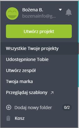 Możemy współpracować z innymi osobami, komentując lub edytując udostępnione projekty, dodając do nich polubienia. Canva i zaprosić osoby, z którymi współpracujemy.