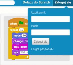 Praca w domu w Studio online. Konieczny dostęp do Internetu! Otwieramy przeglądarkę i wpisujemy w pasku adresu : http://scratch.mit.