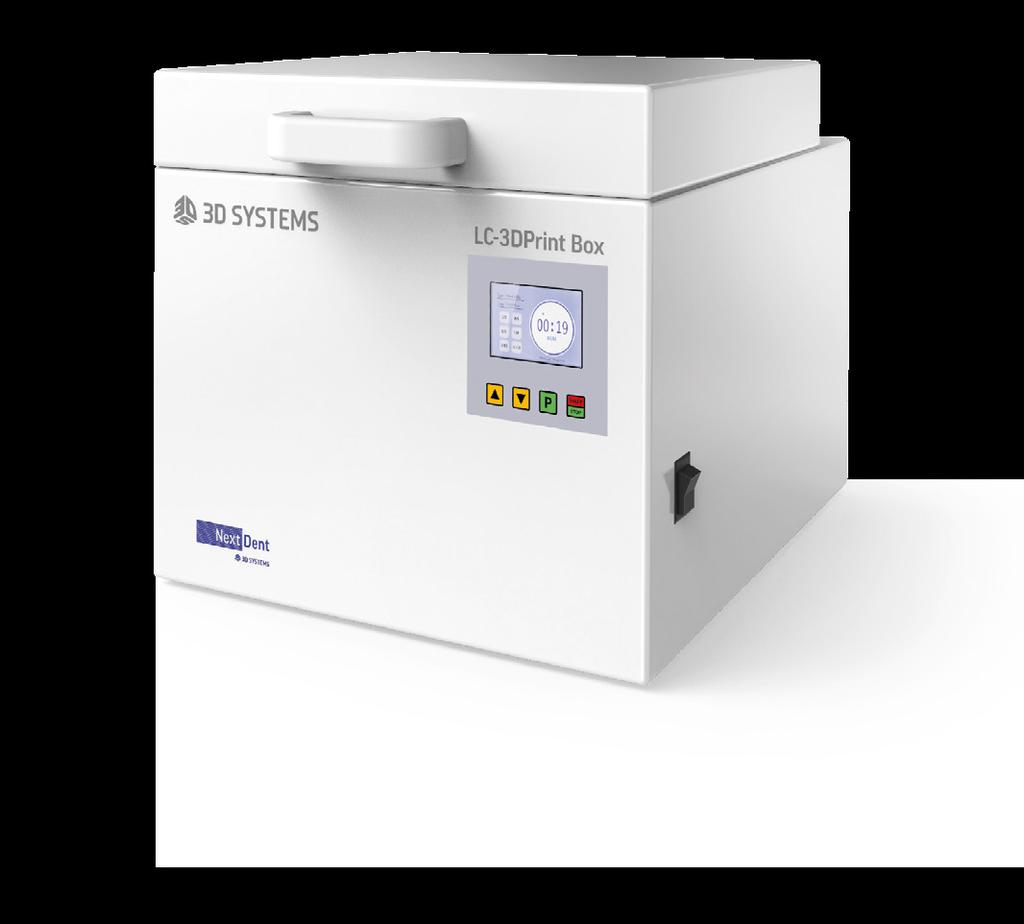 NextDent LC3D Mixer LC-3D Print Box to nowa, rewolucyjna lampa UC przeznaczona do polimeryzacji końcowej wydrukowanych prac w technologii 3D.
