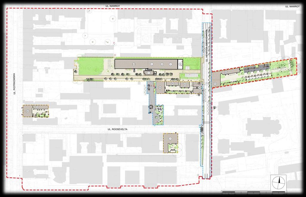 REWITALIZACJA OBSZAROWA CENTRUM ŁODZI 20 37 WYBRANE INWESTYCJE NA PRZYKŁADZIE PROJEKTU NR 6 36 40 42 OBSZAR O POWIERZCHNI xx ha OGRANICZONY ULICAMI: Nawrot, Piotrkowską, Piłsudskiego i Sienkiewicza