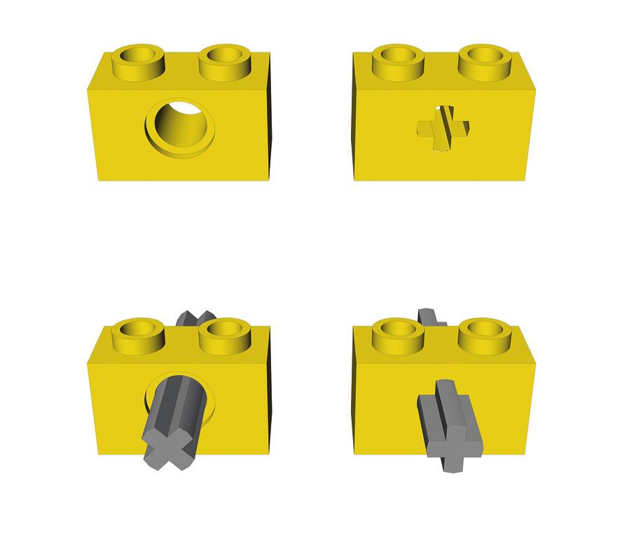 Otwory w częściach Technic są istotne dla systemu konstrukcyjnego LEGO Technic, ponieważ pozwalają łączyć części za pomocą pinów lub umieszczać w nich osie.