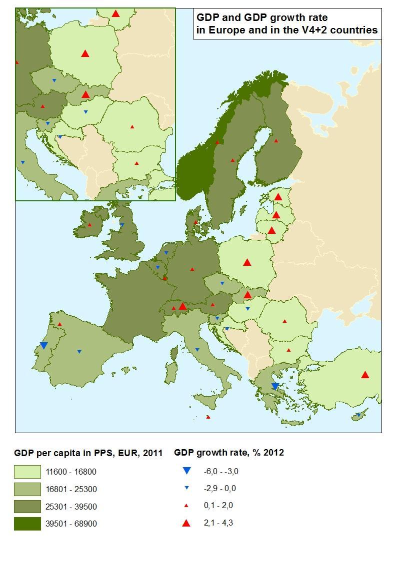 Obr. 11: Ekonomická výkonnosť v Európe a v