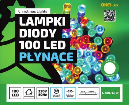 Lampki choinkowe LED 100 migające 27,50 zł E06060100183