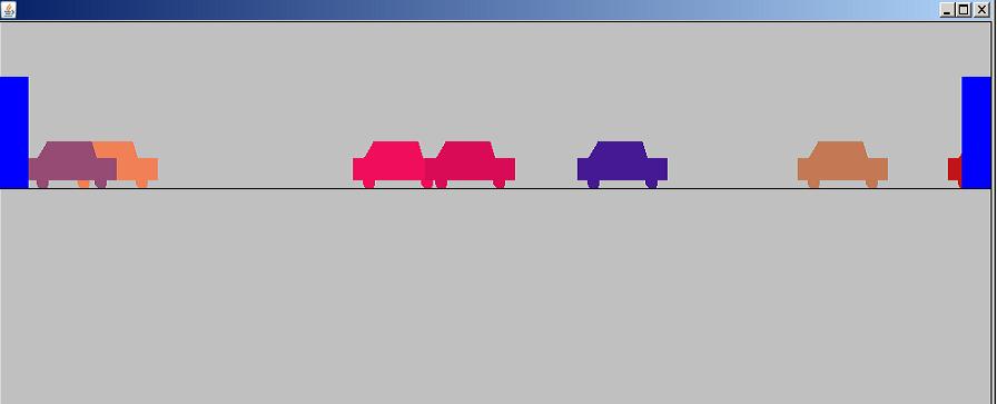 Projekt2 Utwórz aplikację Swing, która umożliwi rysowanie na panelu samochodów wjeżdżających do tunelu z różnymi prędkościami. Ruch każdego obiektu realizowany jest w oddzielnym wątku.