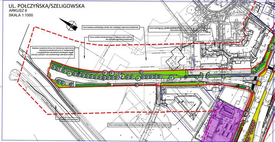 JAKIE ZMIANY PLANUJEMY? W OBRRĘBIE UL. SZELIGOWSKIEJ, NA ODCINKU UL. POŁCZYŃSKA UL. LAZUROWA Opis koncepcji oraz rysunki zamieszczone są pod linkiem: https://pliki.um.warszawa.pl/index.