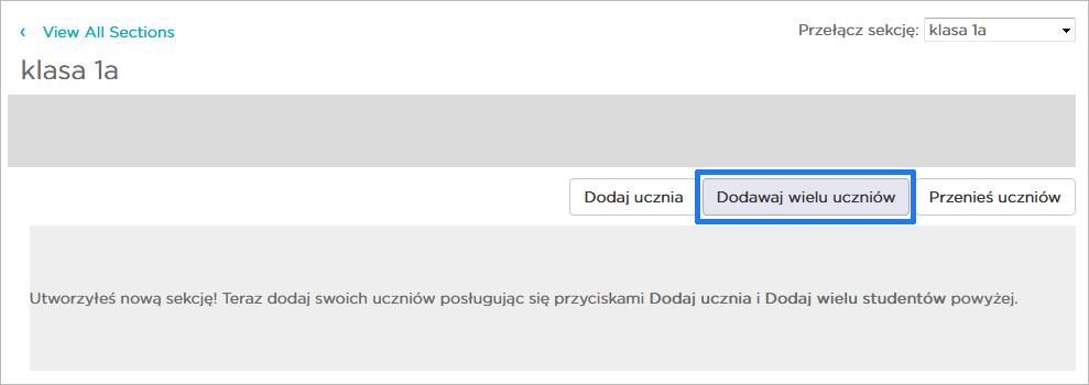 Korzystając z przycisku Dodawaj wielu uczniów możemy podać dane wielu uczniów równocześnie.