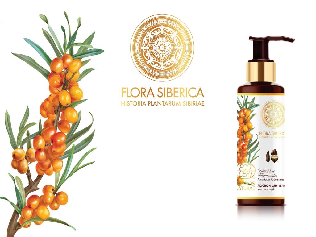 Naturalny NAWILŻAJĄCY BALSAM DO CIAŁA z organicznym rokitnikiem ałtajskim Flora Siberica. Nawilżający balsam do ciała o lekkiej i szybko wchałaniającej się konsystencji.