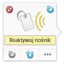 Reaktywacja Dezaktywowany nośnik (można to rozpoznać po czerwonym symbolu przekreślenia z lewej strony obok nośnika) można reaktywować np. po jego odnalezieniu.