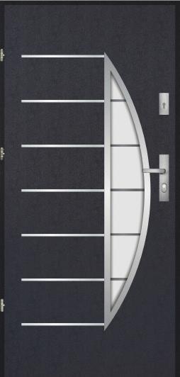 model K2000, K2000 drzwi ciepłe 72 mm 72 mm 30 db 30 db wypełnienie pianą poliuretanową DRZWI PEŁE Ud - 1,0 DRZWI PRZESZKLE Ud - 1,4 9 punktów ryglujących wypełnienie pianą poliuretanową DRZWI PEŁE