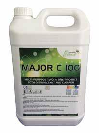 Środki czyszczące MAJOR C 100 Perfumowany powierzchniowy środek dezynfekujący, czyszczący i odtłuszczający.