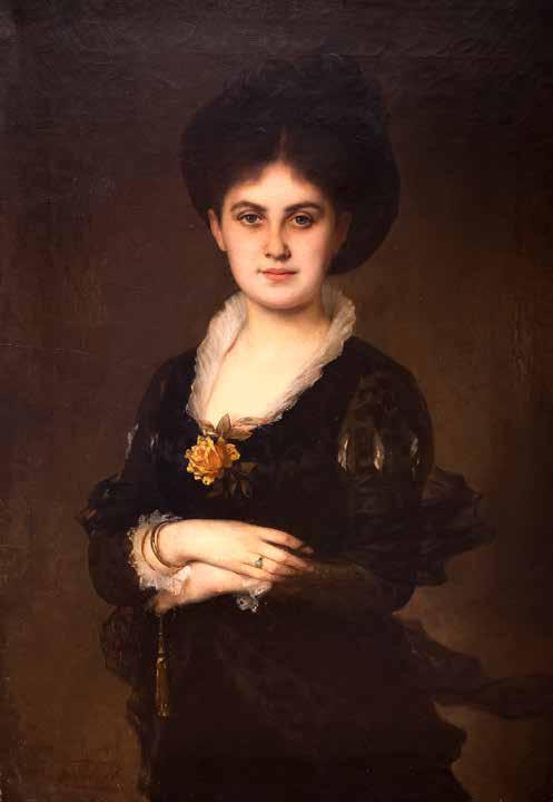 83 Nathaniel Sichel (1843 Mainz 1907 Berlin) Dama w czerni olej, płótno, 97 67 cm sygn. i dat. l. d.: N.