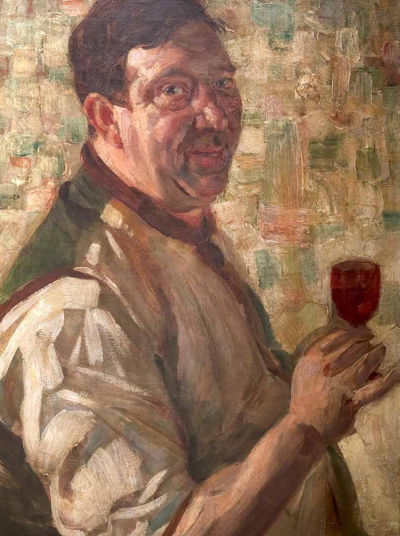Portret Henry`ego Carra namalowany w 1912 roku można uznać za konwencję tej wystawy. Artysta przyswoił wprowadzone przez impresjonistów środki artystyczne.