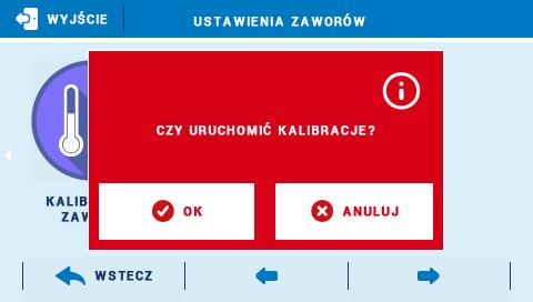 W celu ustawienia zadanej temperatury należy dotknąć odpowiedni punkt i przesunąć go w górę, lub w dół (po lewej stronie wyświetli nam się ustalona temperatura na zawór) lub za pomocą strzałek oraz