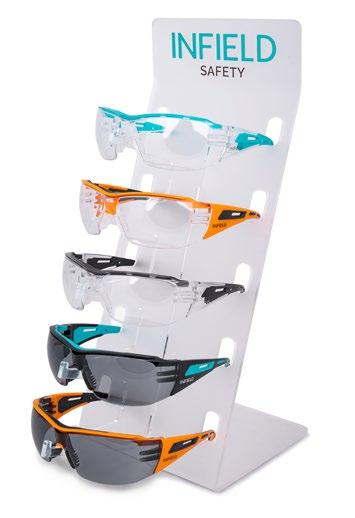 WYPOSAŻENIE Prezenter okularów ochronnych Przechowywanie INFIELD Safety