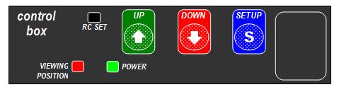Opis przycisków na panelu sterowania: Instrukcja obsługi sterownika UP ruch podnośnika do góry DOWN ruch podnośnika w dół SETUP konfigurowanie pozycji preferowanej SET RC programowanie zdalnego
