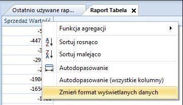 Opcja autodopasowania również dostępna w menu kontekstowym dostosuje szerokość kolumn do