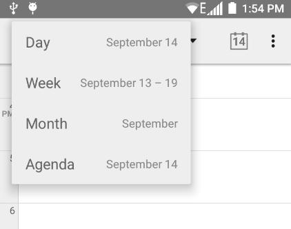 73 aplikacji Kalendarz. Zmiana widoku Kalendarza Możesz przeglądać kalendarze w różnych trybach. Aplikacja oferuje cztery widoki: Dzień, Tydzień, Miesiąc i Agenda.