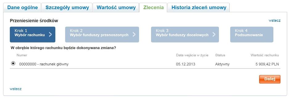 Zlecenia dokonywane w ramach umów z ubezpieczeniowym funduszem kapitałowym i zmiana danych Klienta Instrukcja e-klient 4 Za pośrednictwem portalu e-klient posiadacze