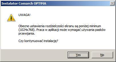 Zainstaluj dostępne aktualizacje wybranie tej opcji spowoduje zainstalowanie pobranych aktualizacji Comarch OPT!MA. Opcja jest wyszarzona, gdy nie są dostępne aktualizacje.