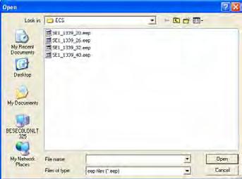 7.2. Wybrać odpowiedni plik EEP z folderu C:\SE1 (T) powstałych po rozpakowaniu plików SE1_ VCTP_****.ZIP 