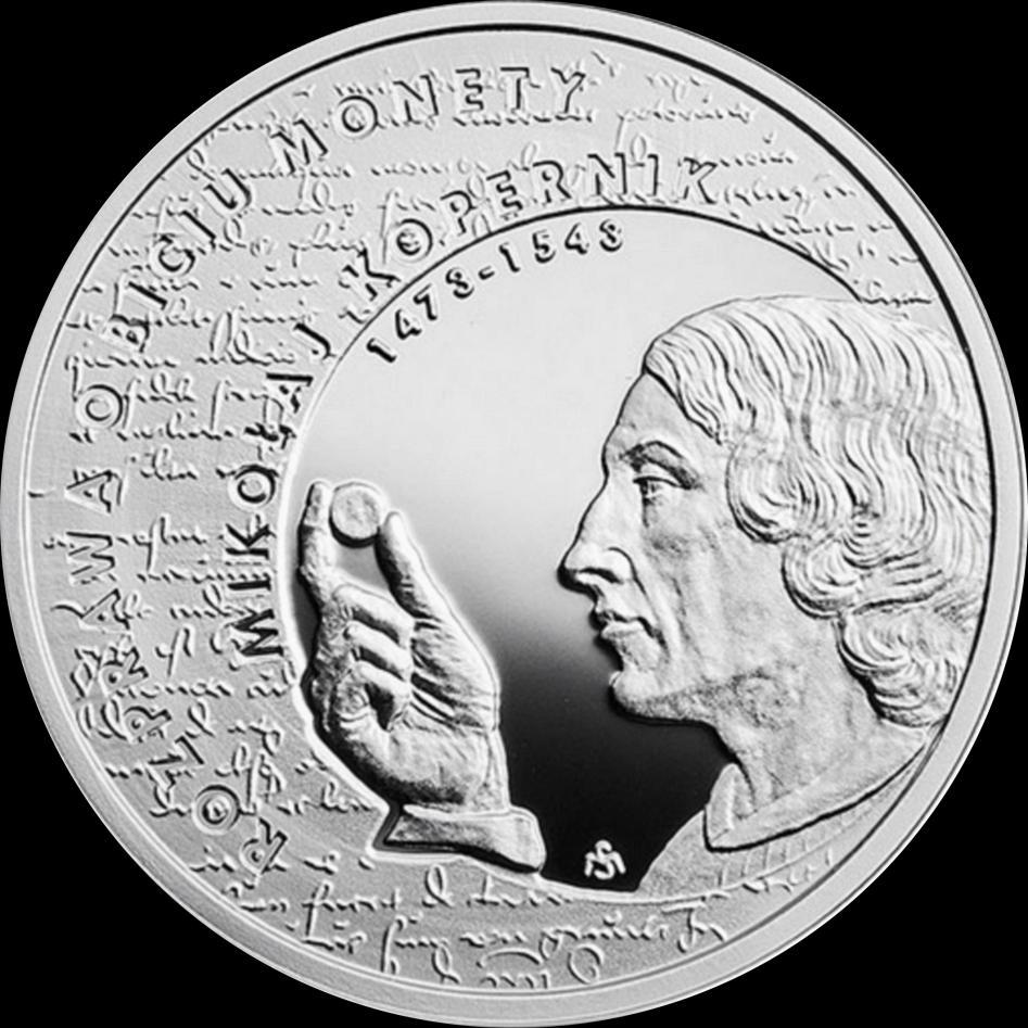 moneta kolekcjonerska z serii Wielcy polscy ekonomiści o