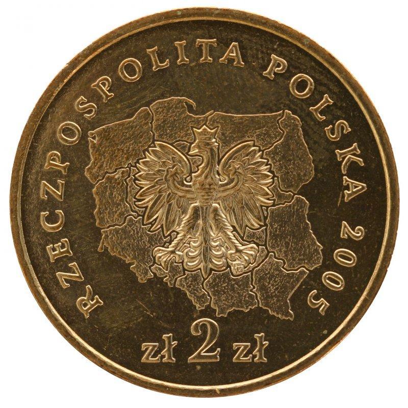 Warmia i Mazury na pieniądzu kolekcjonerskie 2 zł z 2005 r.