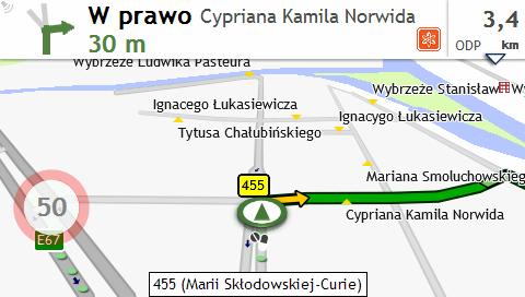 Dalsze informacje dotyczące ustawiania typu preferowanej trasy znajdują się w części Opcje trasy w rozdziale Co można dostosować?