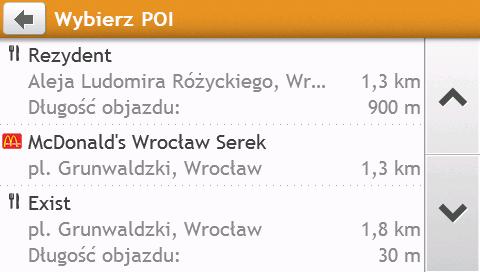 Jak wyszukać POI (Interesujące punkty)? POI to nazwana strona, funkcja, znak orientacyjny lub miejsce publiczne, które może być wyświetlone na mapie jako ikona.