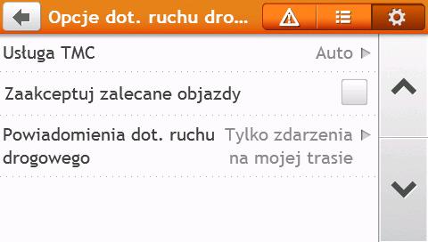 Komunikat Tego zdarzenia nie można zlokalizować Tych robót drogowych nie można zlokalizować To zdarzenie nie wpływa na trasę Te roboty drogowe nie wpływają na trasę Następuje uniknięcie tego