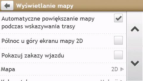 ręcznie ustawić unikane pozycje, Zapisy prędkości jazdy: wyświetlanie informacji o prędkości dla opcji Autostrada/Droga szybkiego ruchu/droga główna/droga drugorzędna.