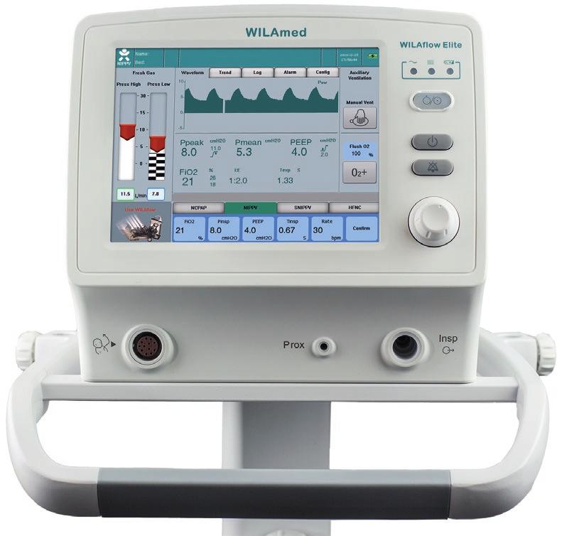 WILAflow Elite Parametry i Zakresy Parametr Zakres nastaw Krok nastawy Tryb wentylacji Parametr Zakres nastaw Krok nastawy Tryb wentylacji CPAP 1 13 cmh 2 1 3 cmh 2 ; 0,2 cmh 2 3 13 cmh 2 ; 0,5 cmh 2