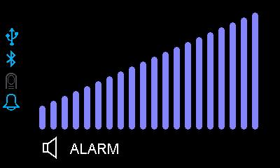 Wybierz i ustaw parametr Czas alarmu UWAGA Parametr Głośność alarmu różni się od parametru Głośność główna.