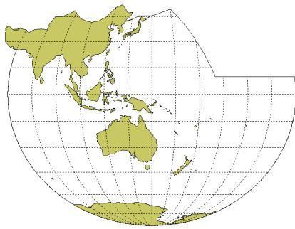 Region 3 contains most of non-former Soviet-Union Asia, and most of Oceania.