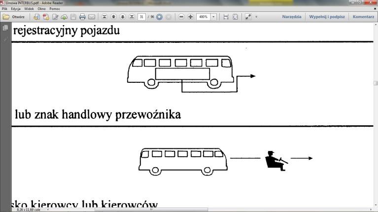 wysiadają, oraz symbol wyróżniający Państwo.