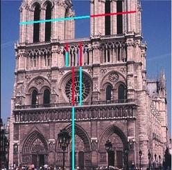 Katedra Notre Dame w Paryżu jest kolejnym przykładem budowli renesansowej zbudowanej na kanonie złotej liczby.
