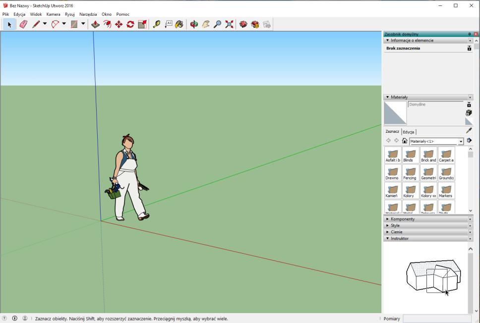 Techniki Multimedialne Laboratorium podstawy SketchUp Make SketchUp Make jest programem do modelowania 3D, pomyślanym jako łatwa i darmowa alternatywa komercyjnych programów CAD.