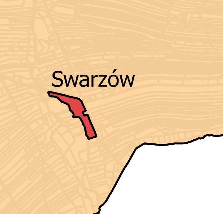 Podobszar 8 SWARZÓW Kolejny podobszar rewitalizacji został wyznaczony na terenie sołectwa Swarzów i jego powierzchnia, to 0,04 km 2 (0,53% obszaru sołectwa). Ok.