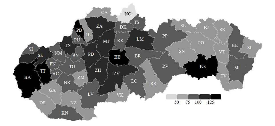 2006 to bolo už 245. Rozdiel medzi FMR Bratislavy a druhým v poradí sa zvýšil zo 41 (FMR Košice 137) na rovných 100 (FMR Trnava 145).