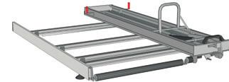 POS Portaescaleras dotado de: - barras de aluminio con anclajes y perfil de goma - bordo lateral de aluminio - rodillo de carga de aluminio - guia portaescaleras de