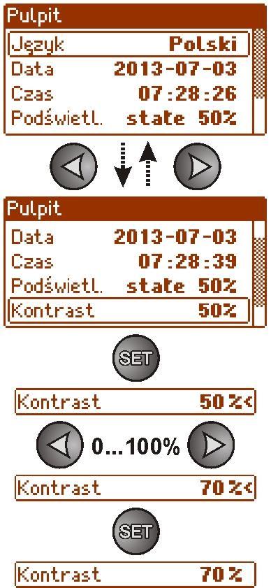 6.3.4 Ustawienie trybu podświetlenia.