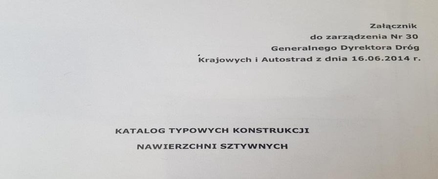 mazowieckiego Zgodnie z Katalogiem Typowych Konstrukcji Nawierzchni Sztywnych (załącznik