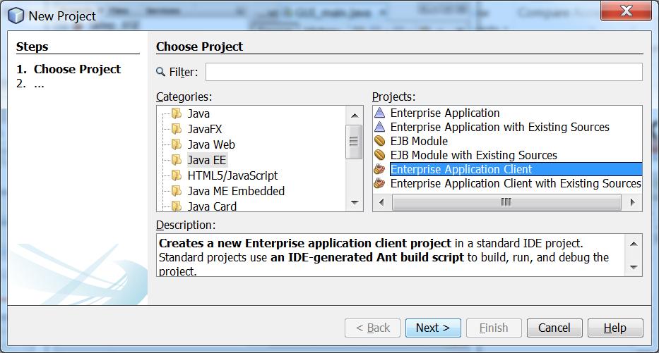 klienta desktopowego Java EE