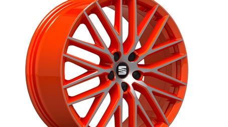 kolorze pomarańczowym z oponami Pirelli P Zero 225/35 88Y 33 - - - - 6955-19-calowe felgi aluminiowe SEAT Sport Line PERFORMANCE RED w kolorze czerwonym z oponami Pirelli P Zero 225/35 88Y 33 - - - -