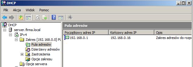 serwera DHCP dla