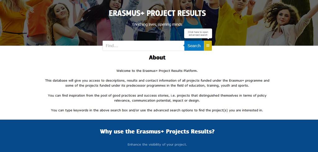 PLATFORMA REZULTATÓW PROJEKTÓW ERASMUS+ Warunkiem zatwierdzenia raportu końcowego jest
