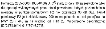 1 Lokalne restrykcje hałasowe dotyczące wykonywania operacji w godzinach 2100-0500