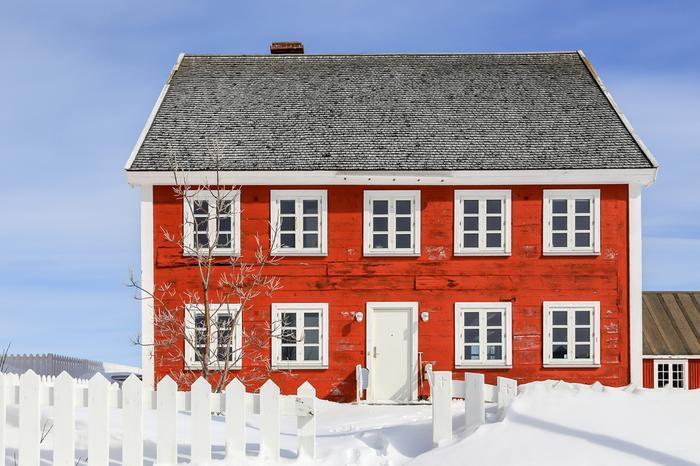 A oto jego domy: To dom w Nuk na Grenlandii.